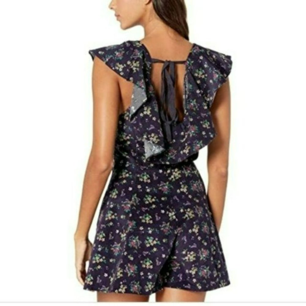 Free People Violet Visions Floral Romper -S - Picture 2 of 9